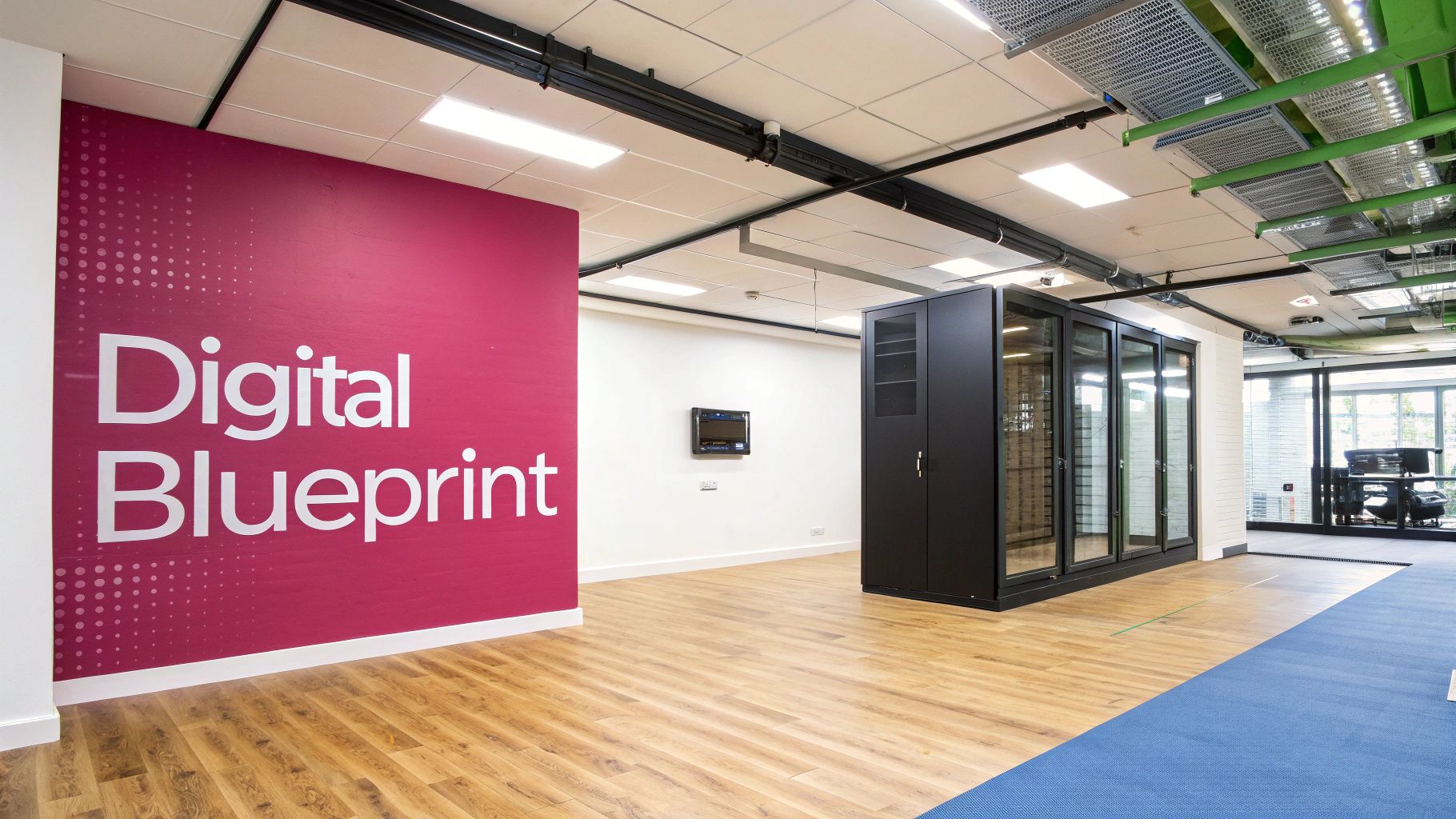 What Is Network Infrastructure? A Uk Business Guide A Server Room With Neatly Organised Network Cables And Hardware, Illustrating A Professional Network Infrastructure.