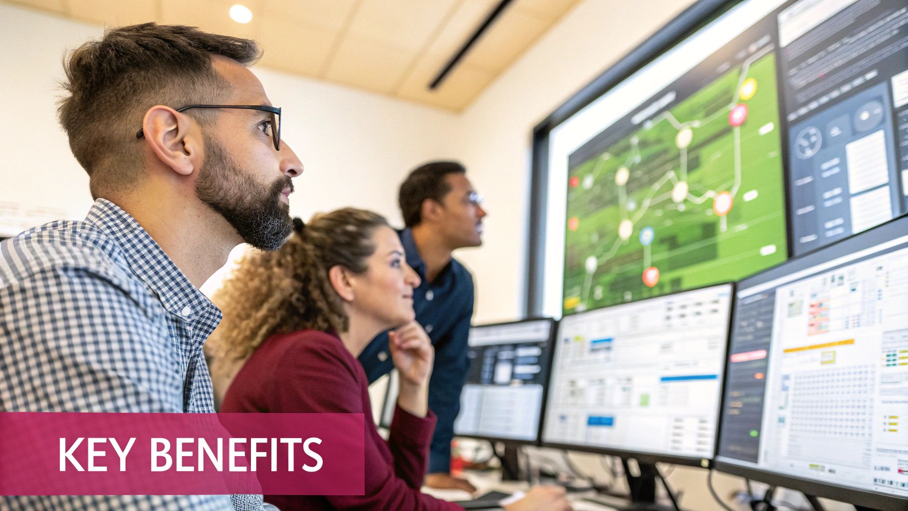 A Team Of It Professionals Collaborating In A Modern Office, Showcasing Support And Teamwork