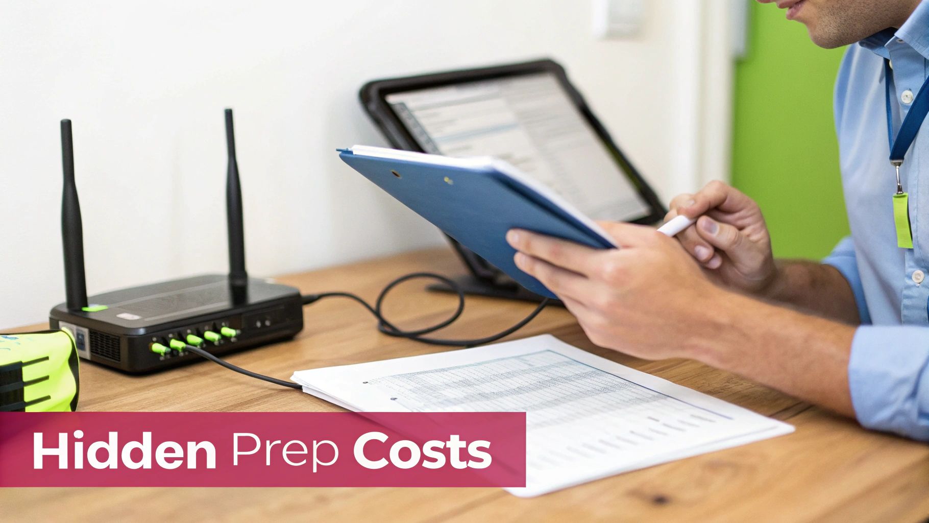 A Magnifying Glass Hovering Over A Bar Chart, Symbolising The Hidden Costs Of Preparation