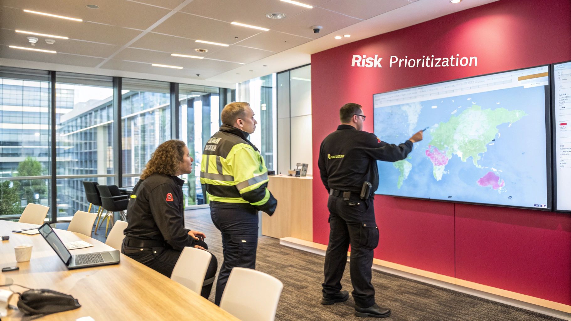 A Dashboard Showing A Prioritised List Of Vulnerabilities With Risk Scores, Asset Criticality, And Threat Levels, Illustrating Risk-Based Prioritisation.