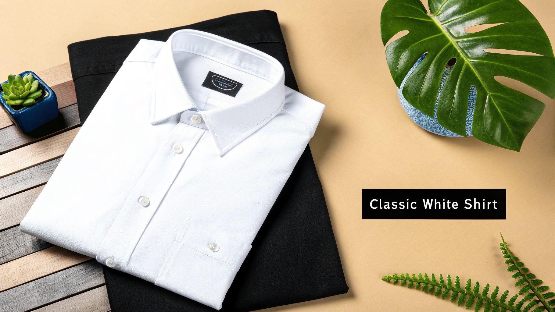 Classic White Button-Down Shirt