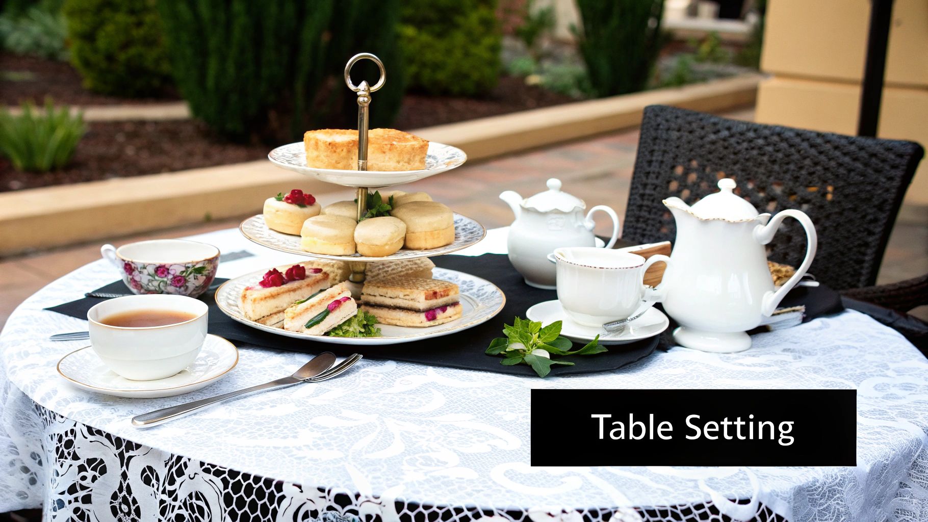 Guests enjoying afternoon tea.