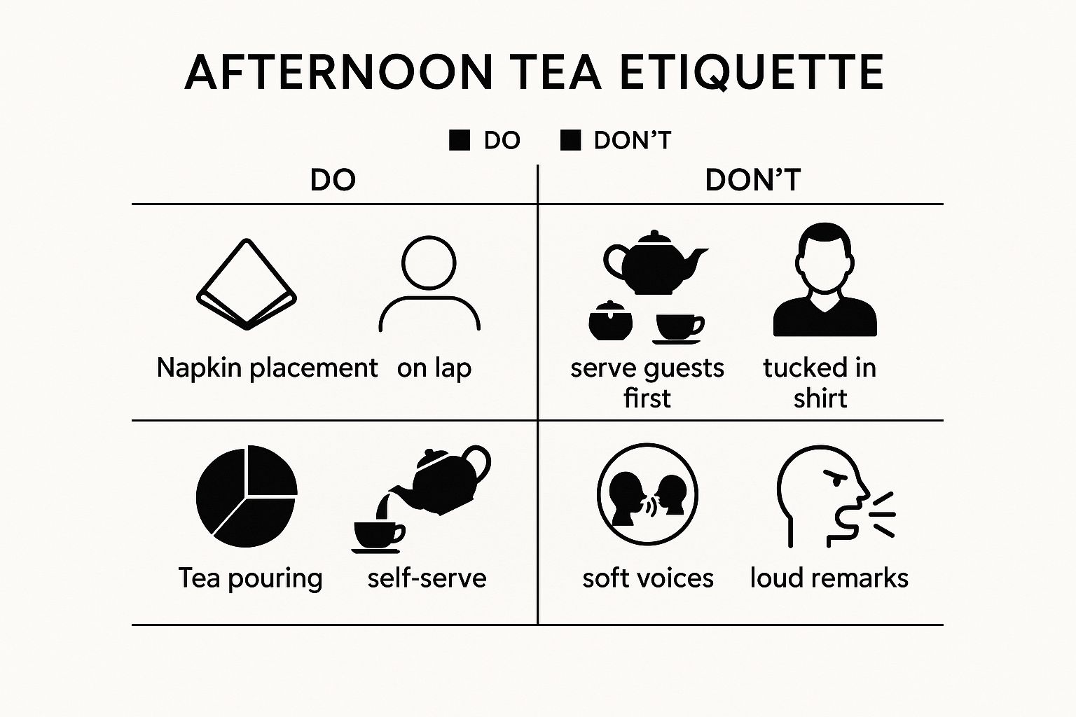 Infographic about afternoon tea etiquette