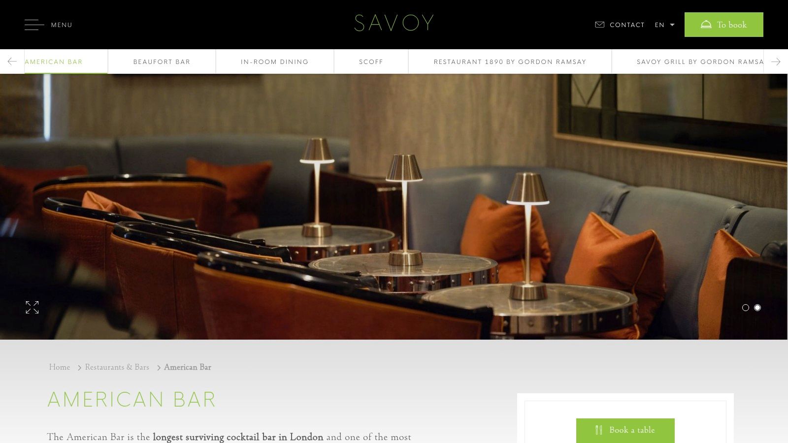 American Bar at The Savoy