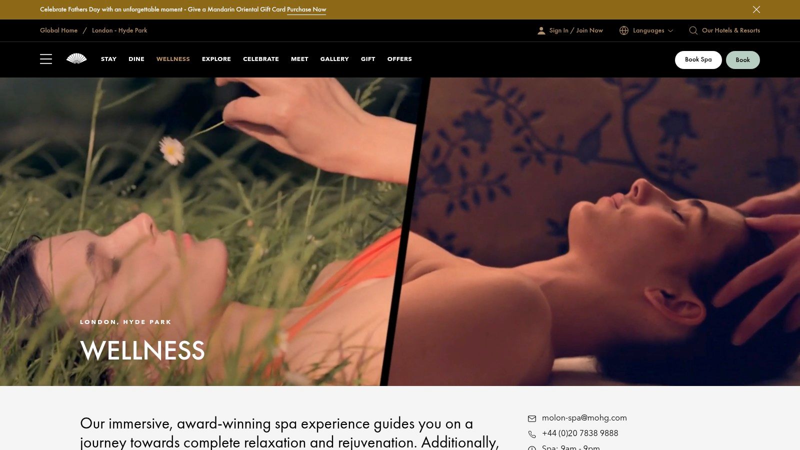 Spa at Mandarin Oriental Hyde Park