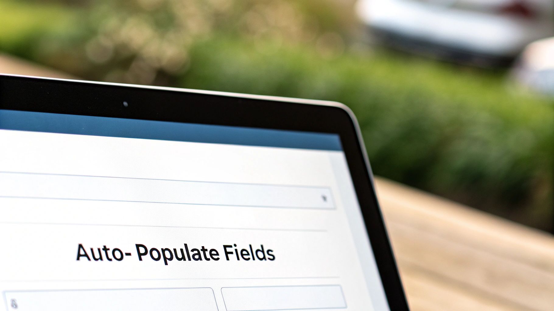 Close-up of a laptop screen displaying 