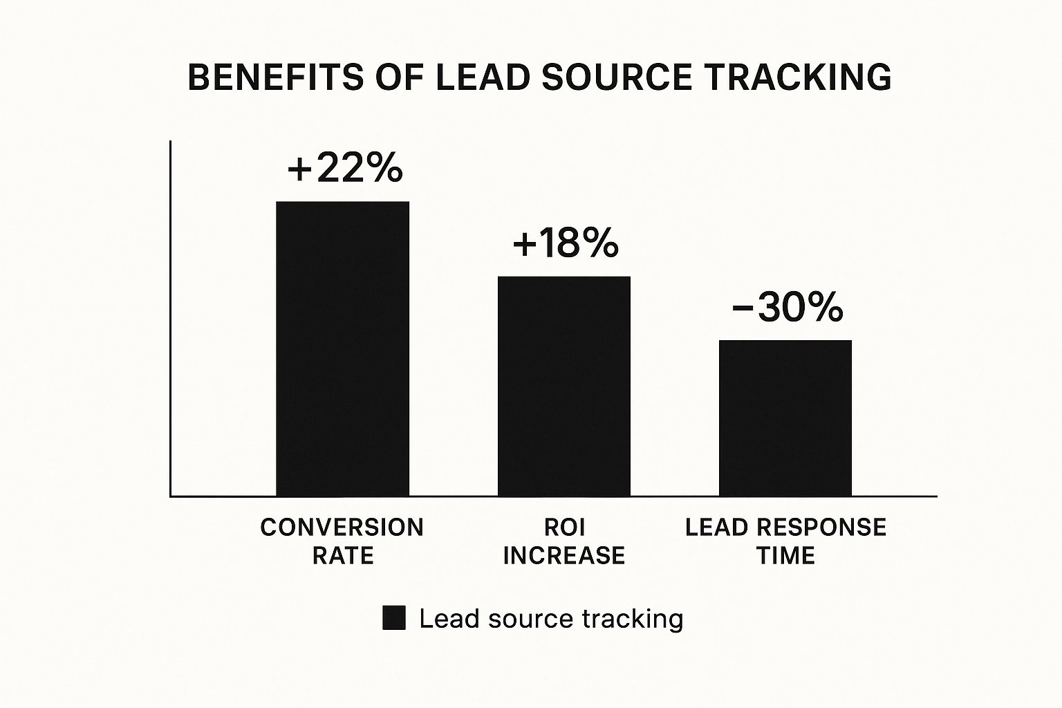 Infographic about lead source tracking