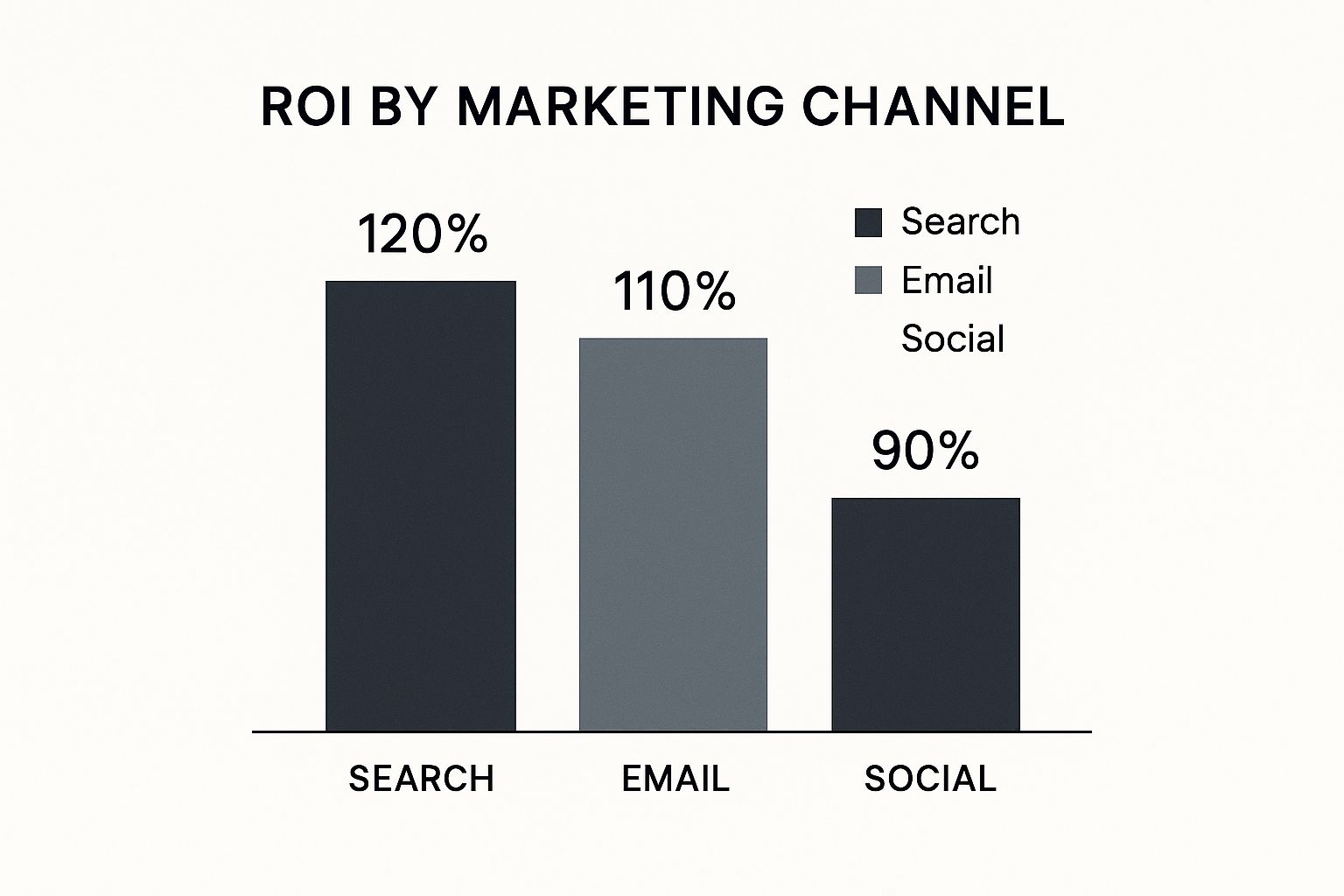 Infographic about marketing channel performance