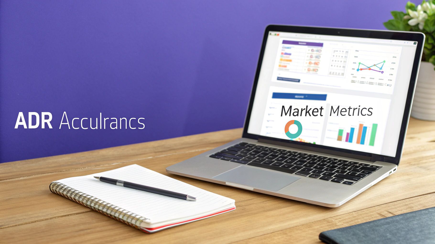 A dashboard showing key performance metrics for a short term rental market analysis