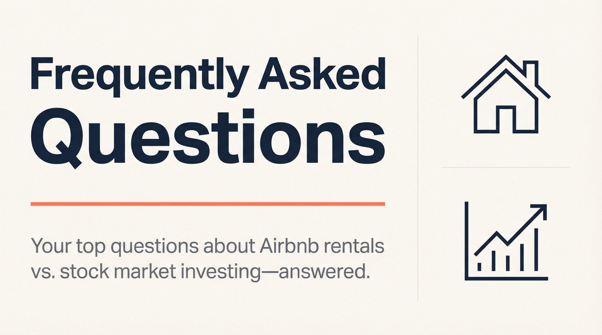 FAQ section hero image for Airbnb rentals vs stock market investment questions