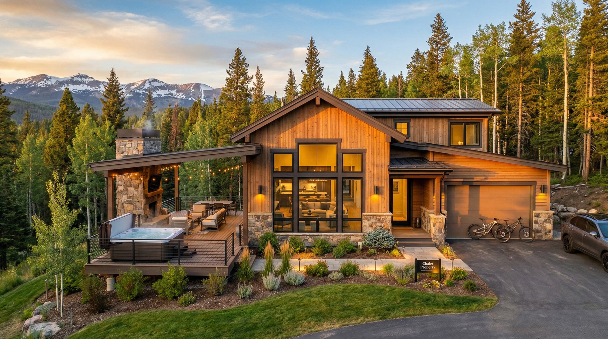 Modern luxury vacation rental property representing successful 1031 exchange transition to short-term rentals