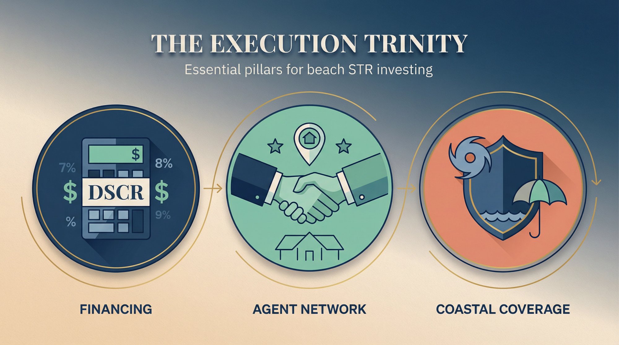 Three essential pillars for beach Airbnb investing: financing, specialized agents, and coastal insurance