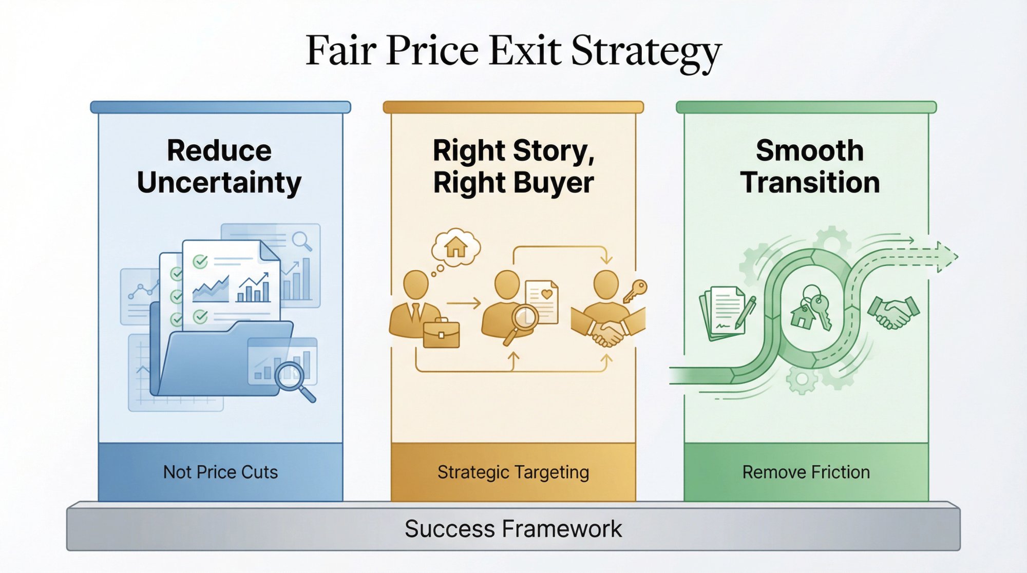 Three strategic pillars for successfully selling an unprofitable Airbnb: reduce uncertainty, target right buyers, smooth transitions