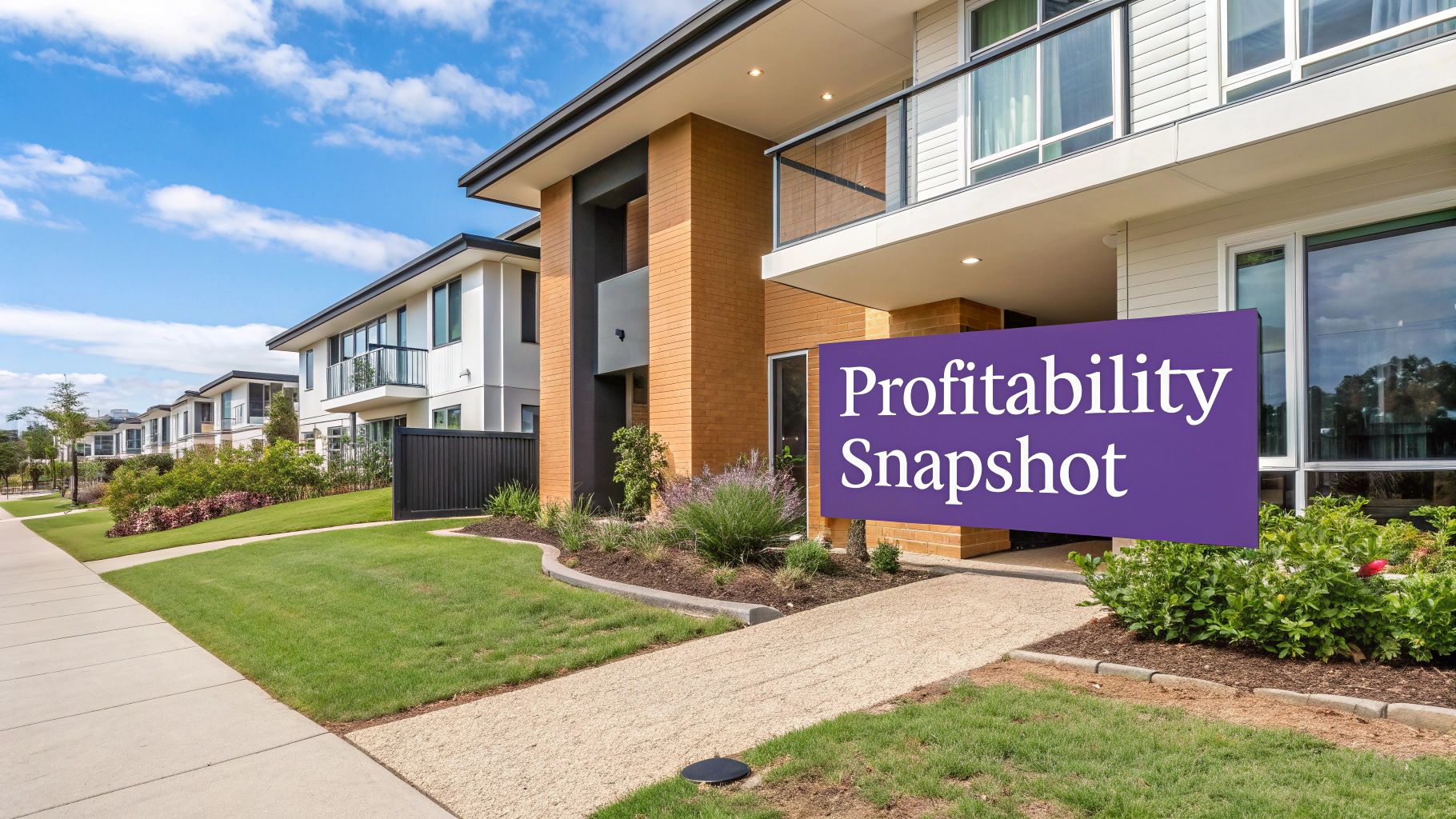 A modern house with large windows, symbolizing a clear view of real estate investment returns.