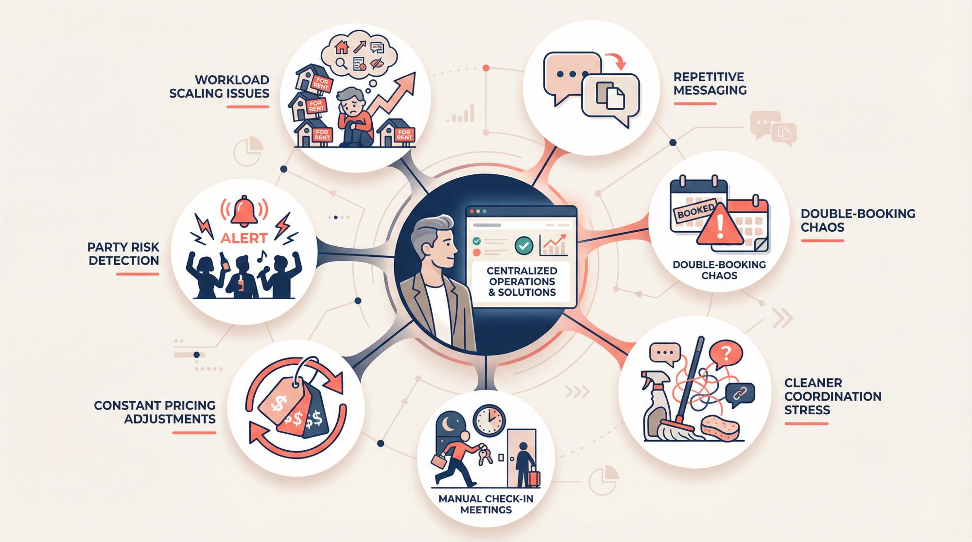 Seven key operational problems that Airbnb automation tools solve for self-managing hosts