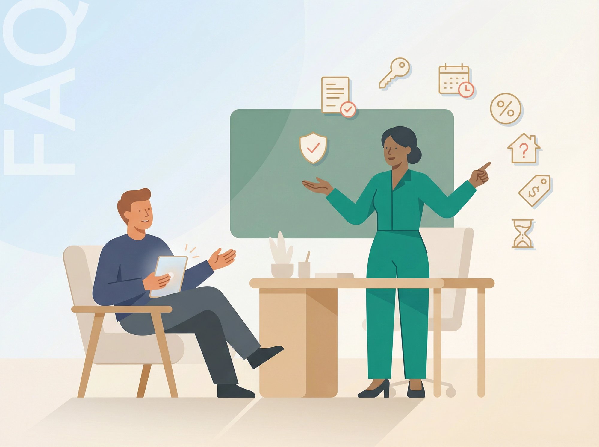 Modern illustration of investor receiving expert guidance on selling unprofitable Airbnb property