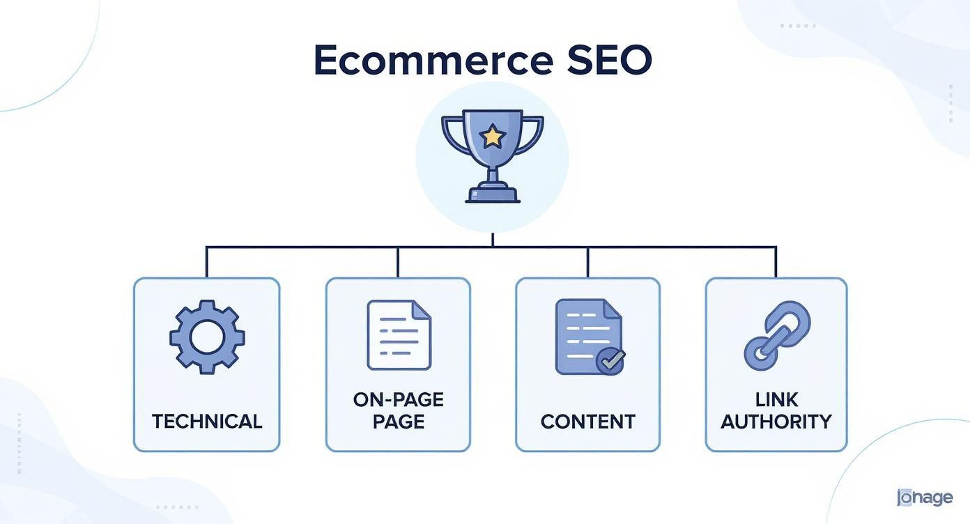 Infographic about ecommerce seo strategies