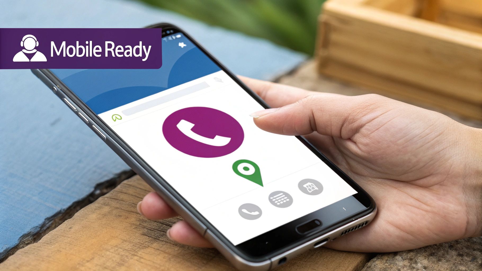 An infographic illustrating key aspects of mobile optimisation for local search