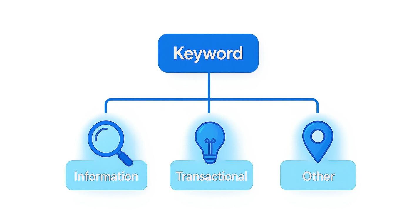 Infographic about how to choose seo keywords