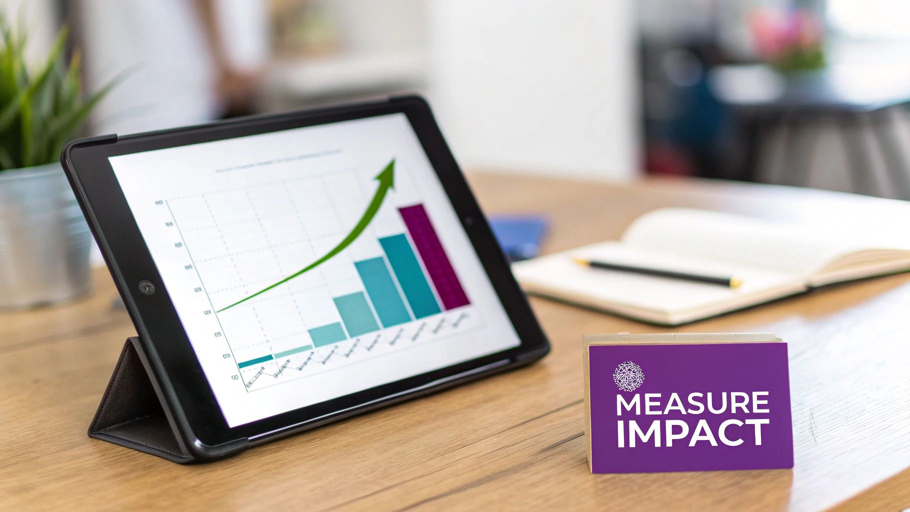 A detailed dashboard showing various off-page SEO metrics and their impact on business goals.