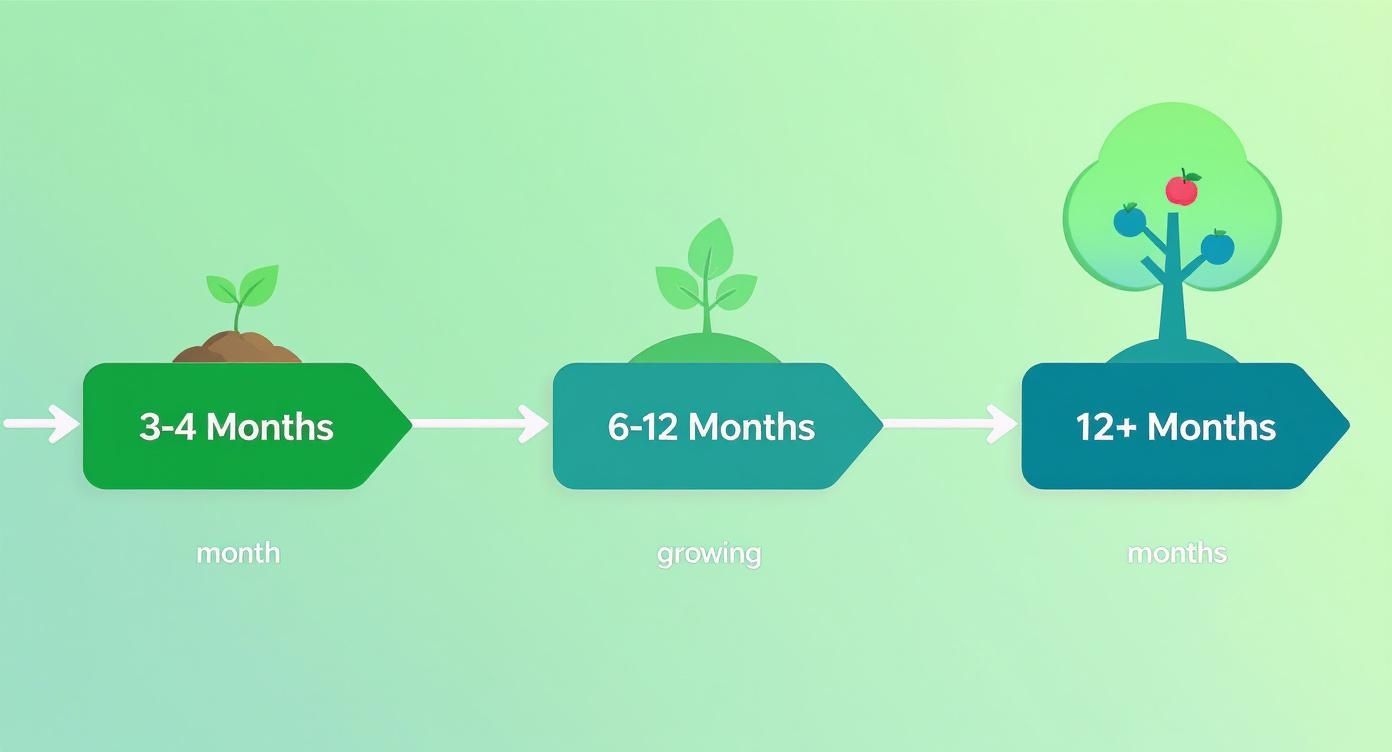 Infographic about how long does seo take to work