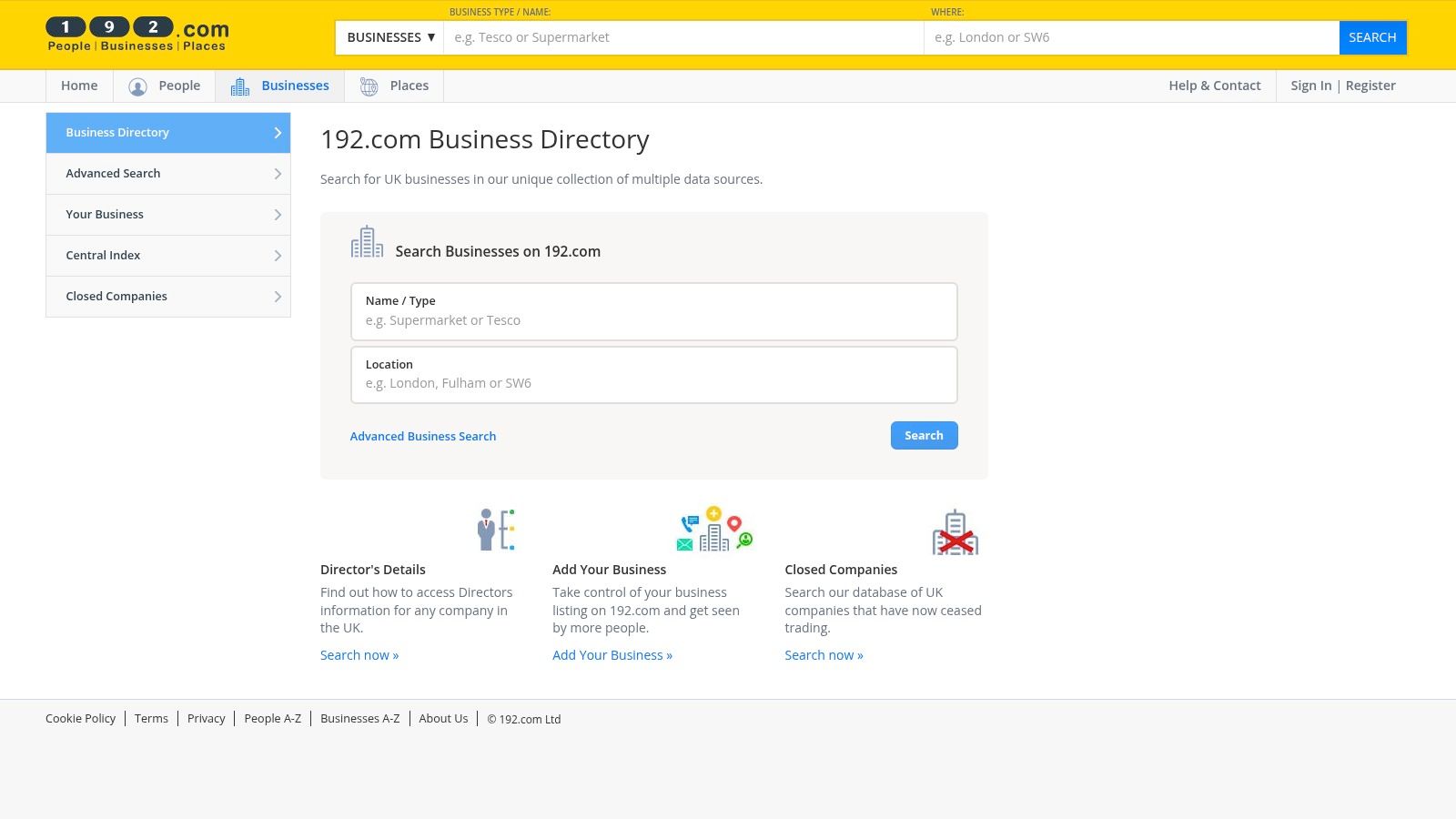 192.com (Businesses)