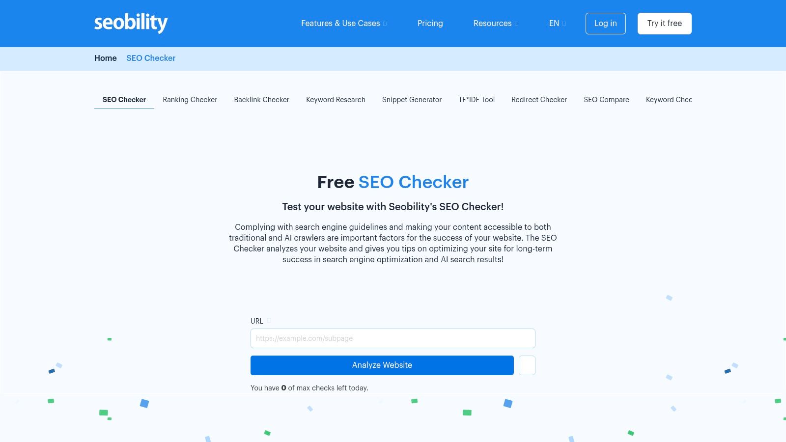 Seobility SEO Checker