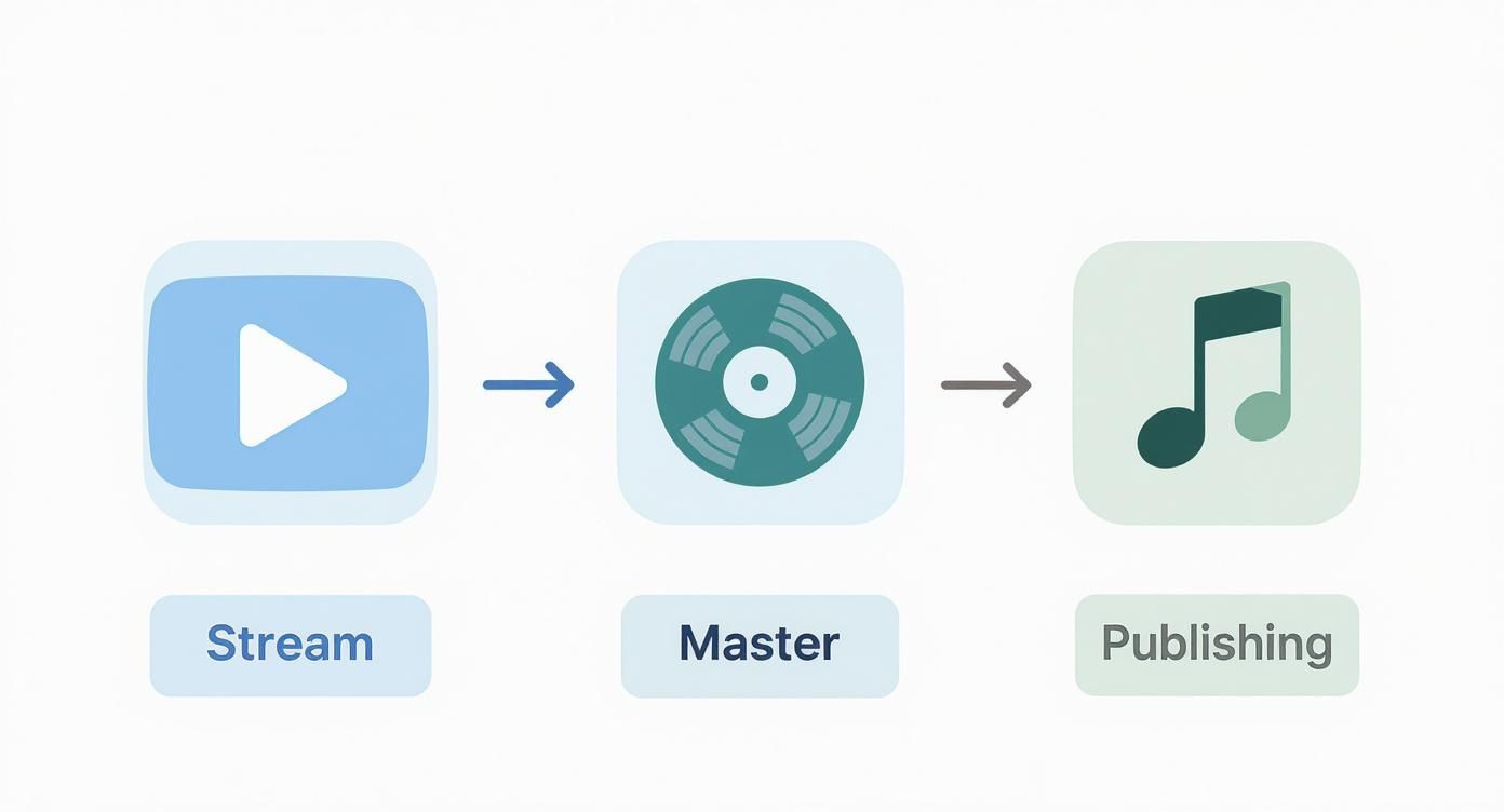Infographic about how much do artists get paid on spotify