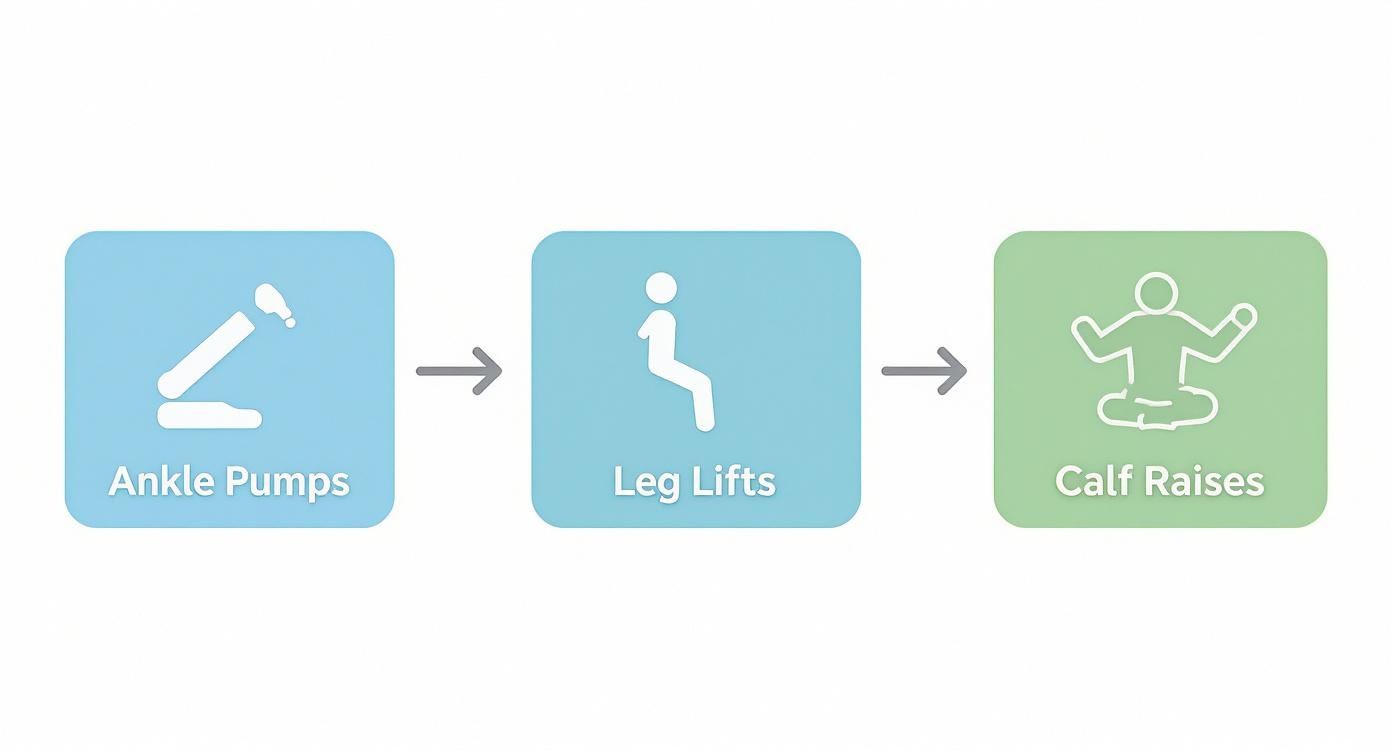 Infographic about how to improve circulation in legs