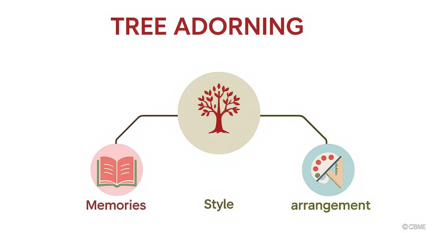 Infographic about christmas holiday ornaments