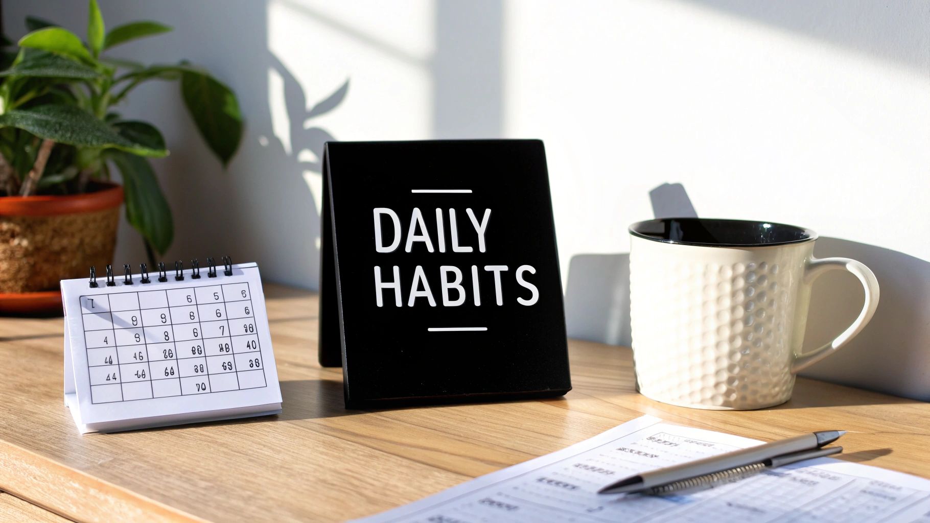 A person creating daily affirmation sticky notes from their self worth worksheet and placing them on a mirror.