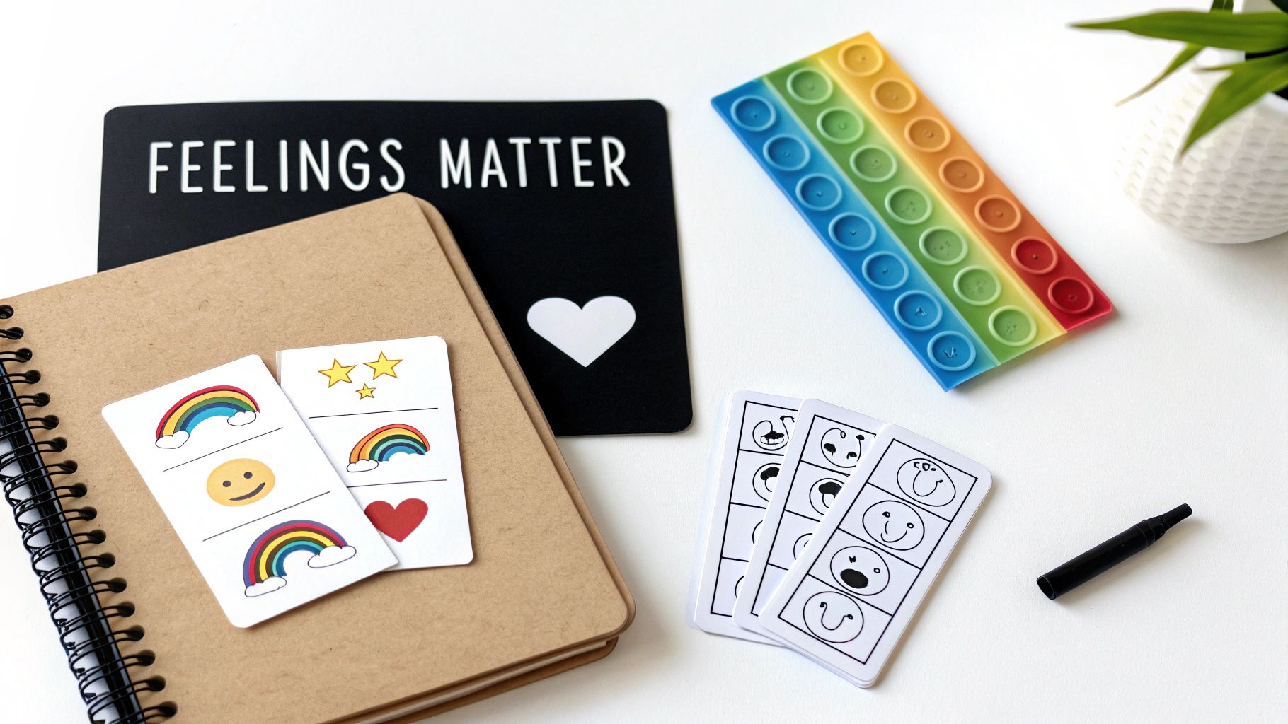 A child reading a book in a calming, well-lit room