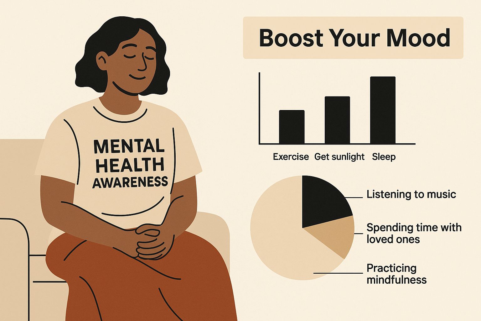 Infographic about mental health clothing uk