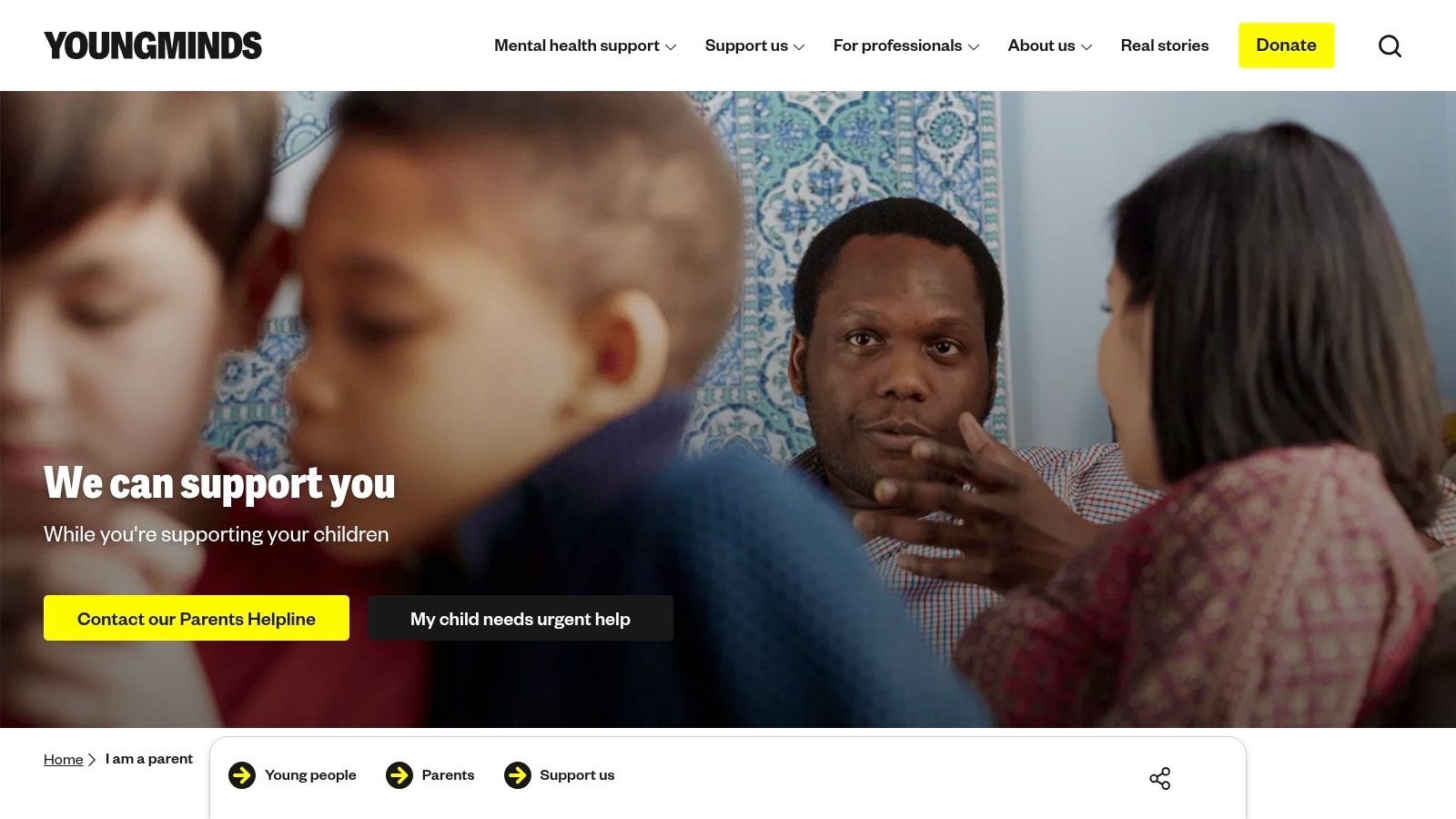 YoungMinds (Parents' hub)