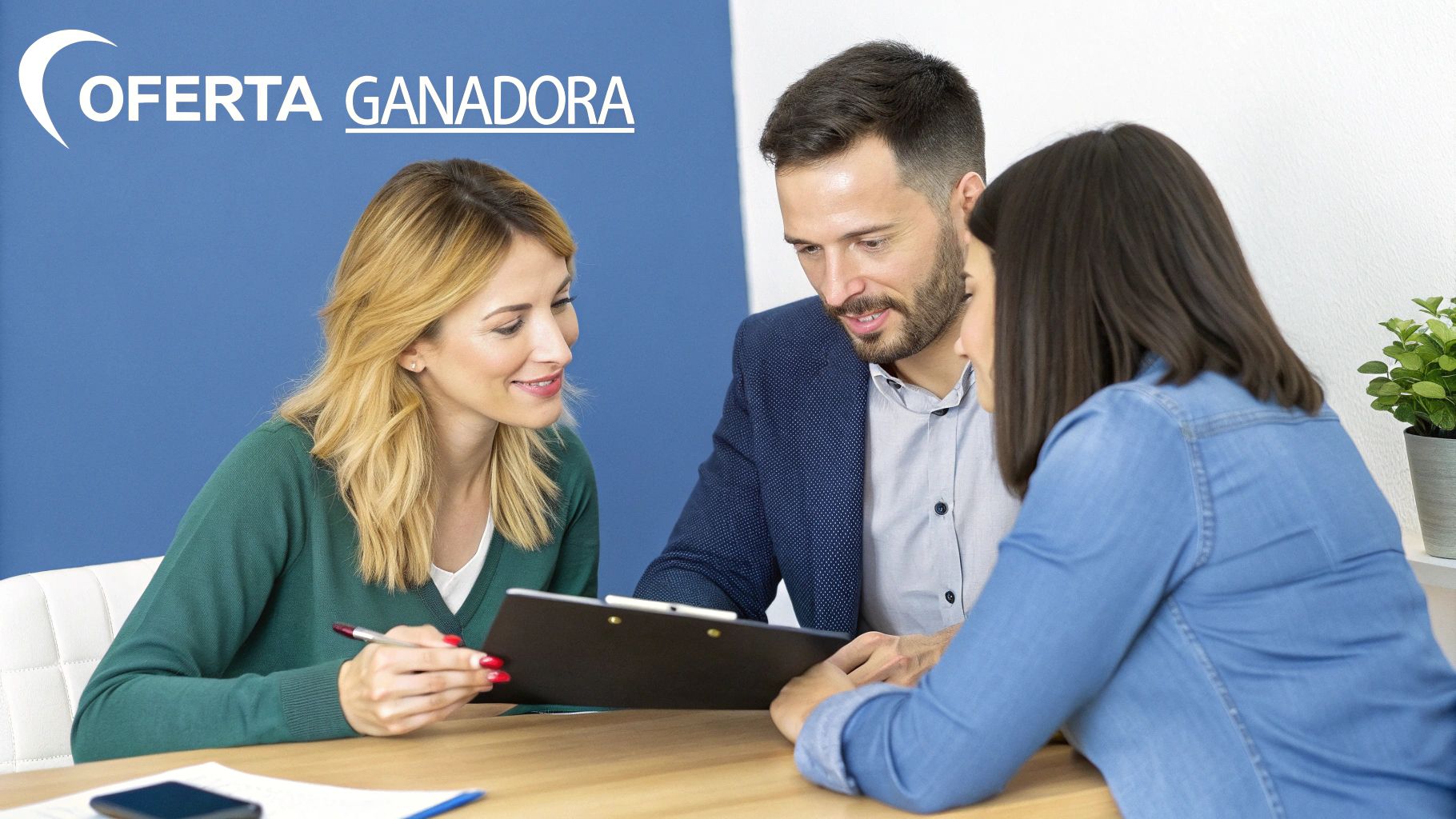 Dos personas dándose la mano para cerrar un trato frente a una casa.