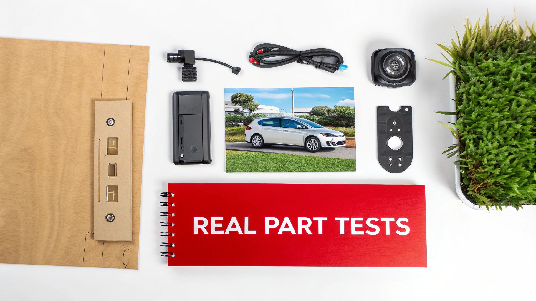 A close-up shot of a T1A Auto door handle being installed on a modern truck