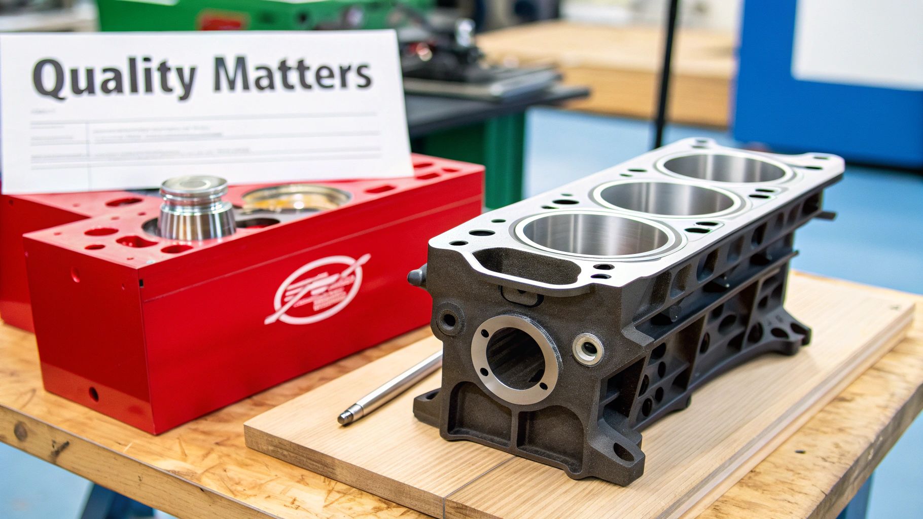 Technician installing a high-quality auto part in a modern vehicle engine bay