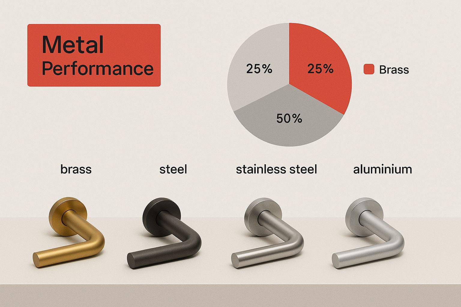 Infographic about door handle metal
