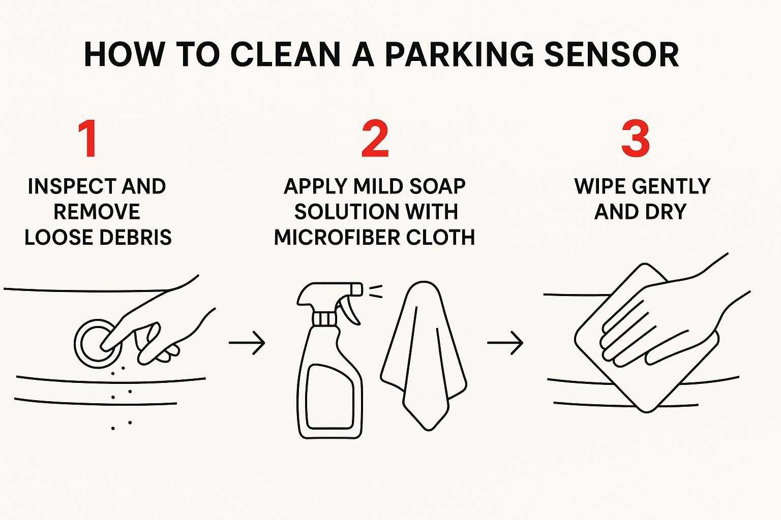Infographic about parking sensor not working