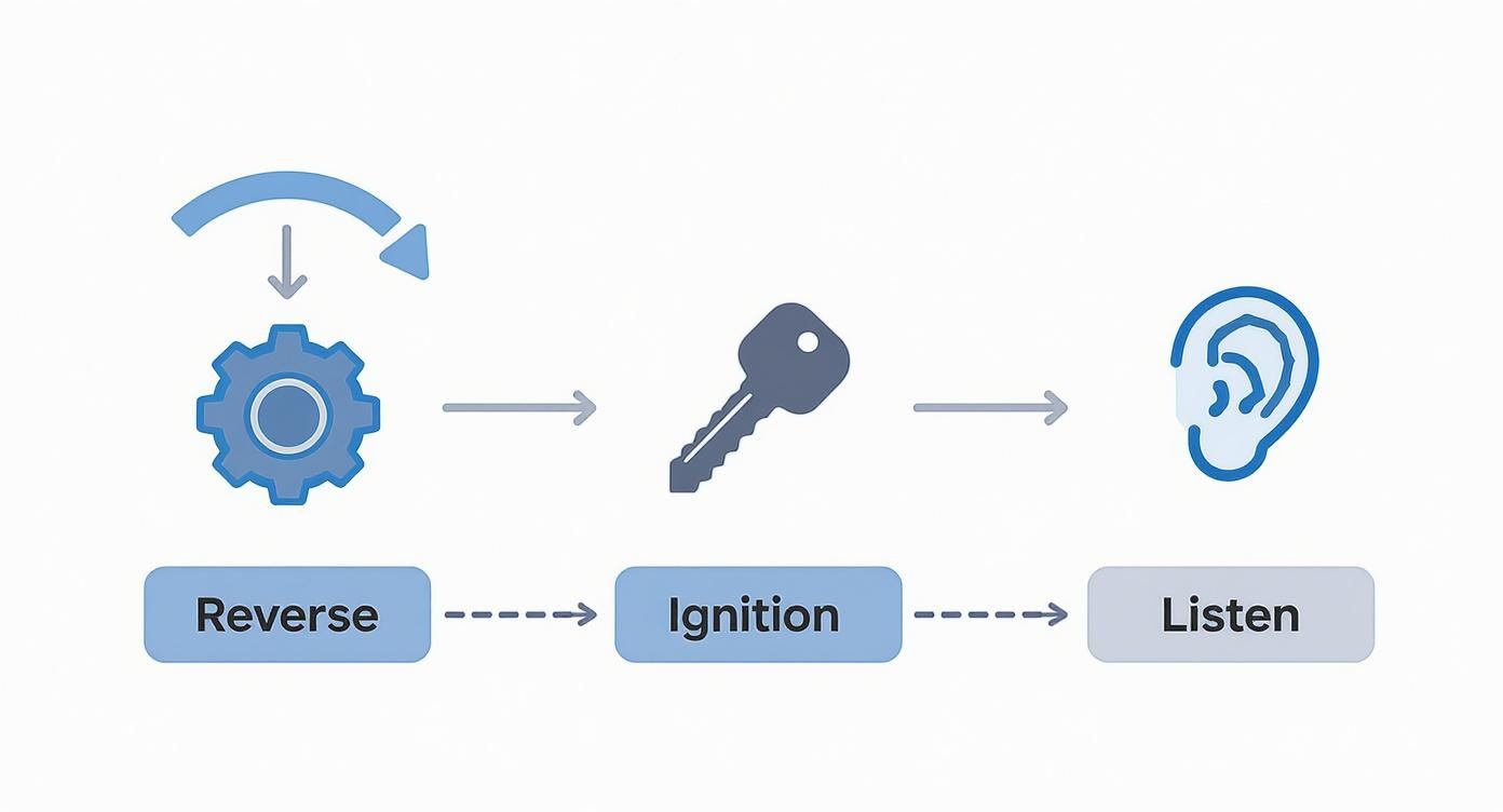 Infographic about how to test parking sensors