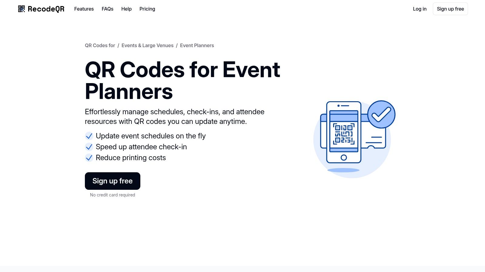 RecodeQR: QR Codes For Event Management