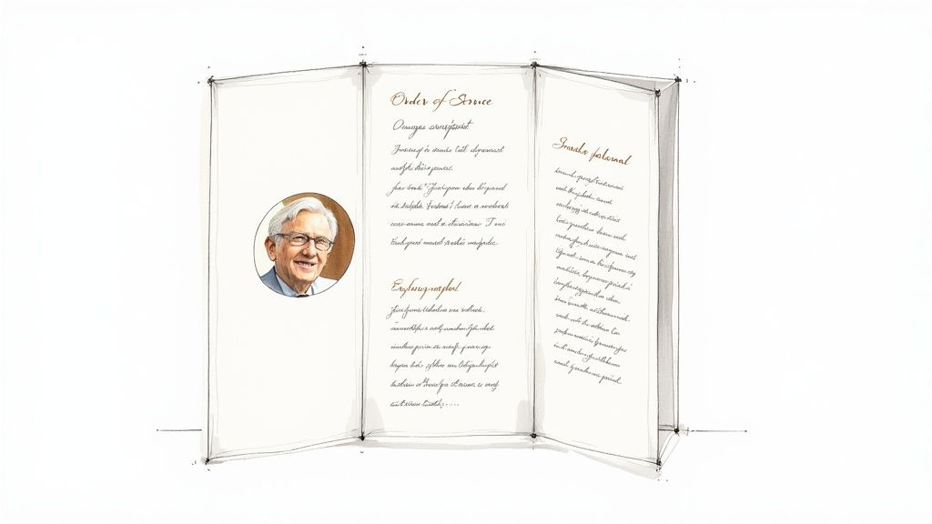 Tri-Fold Funeral Program Template