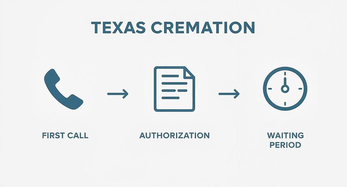 A Guide to Cremation Laws in Texas Infographic about cremation laws in texas