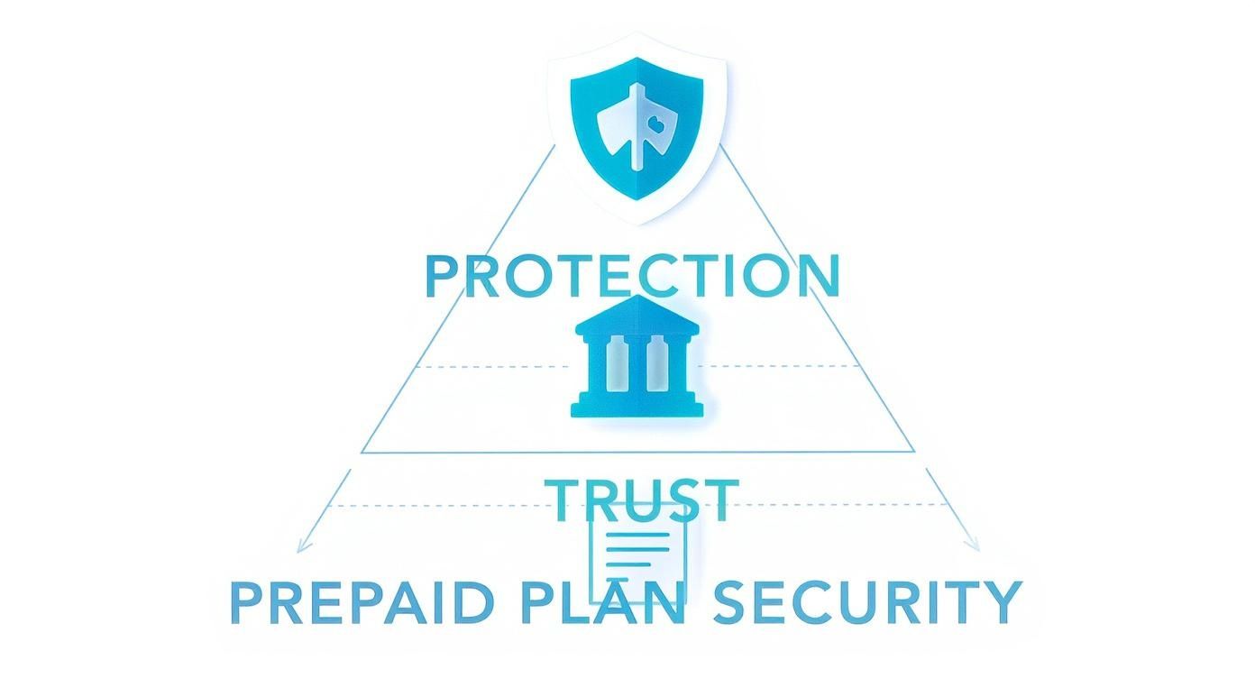 Infographic about prepaid cremation plans cost