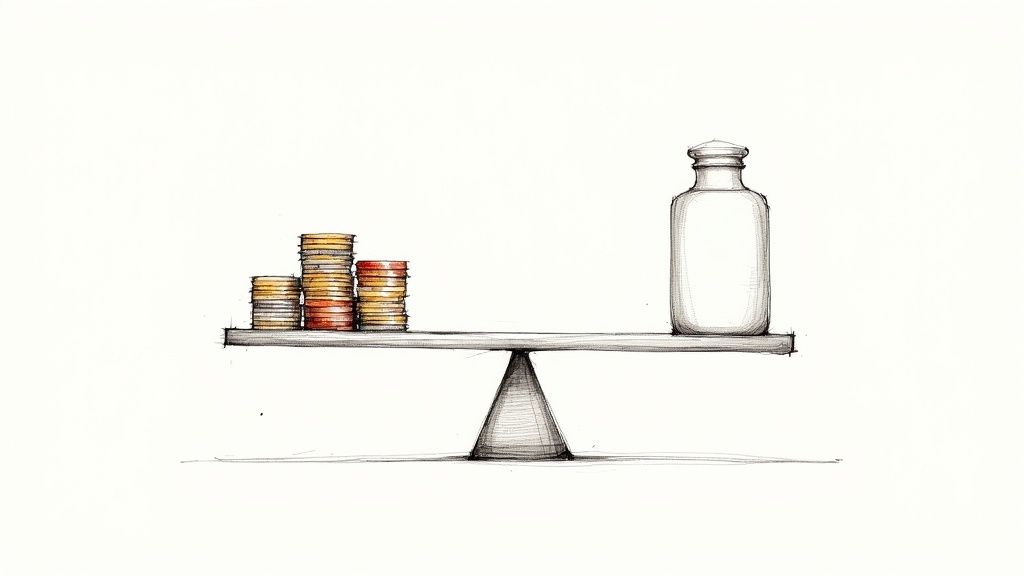 A serene landscape with a calm lake reflecting the sky, symbolizing peace and clarity.