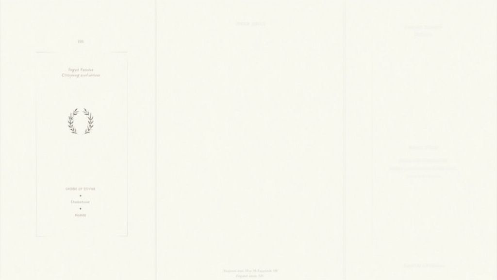 Traditional Funeral Program Template with Order of Service