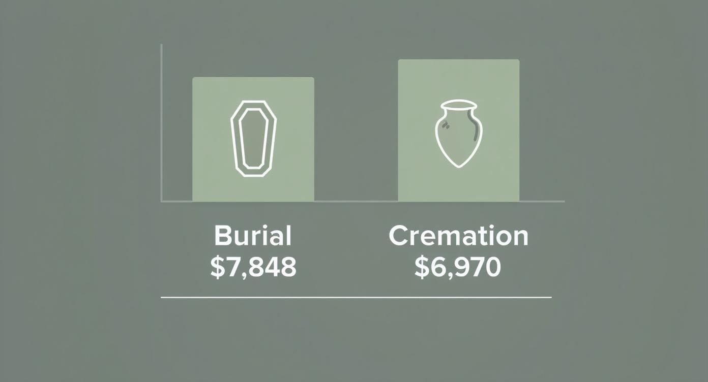 Infographic about funeral costs in texas