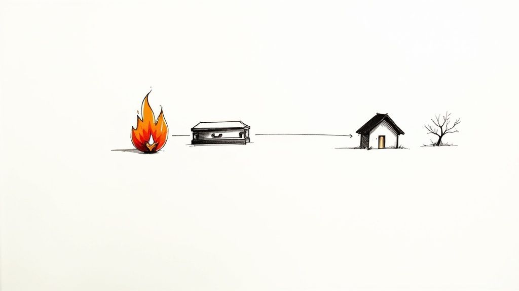 Top-Rated Funeral Home in Texas Offering Private Luxury Cremation Services A family member holding a cremation urn with a soft, respectful background.