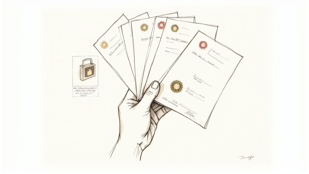 A stack of official death certificates, highlighting the importance of obtaining multiple copies for administrative tasks.