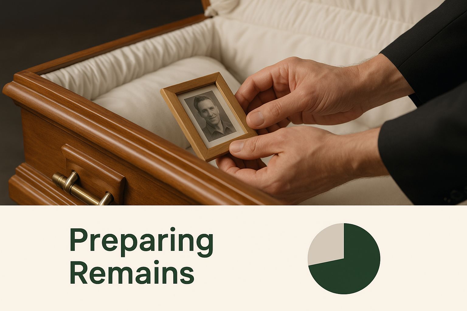 Infographic about steps for cremation